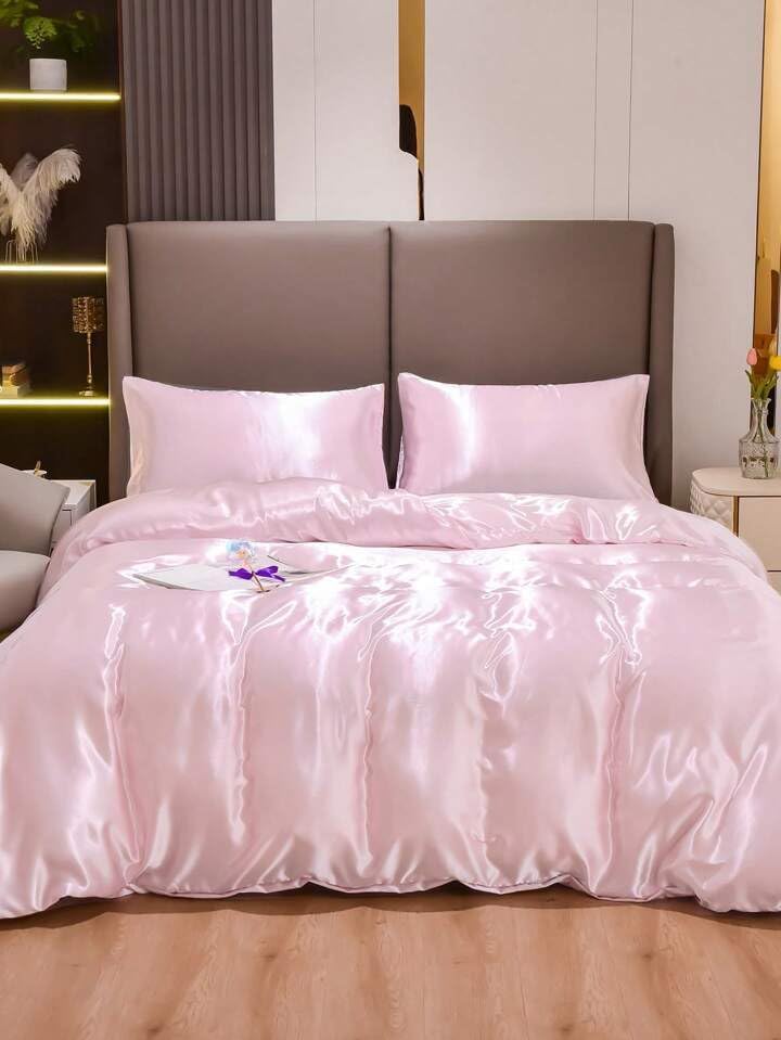 Mulberry Silk Satin Comforter with 2 Pillow Covers