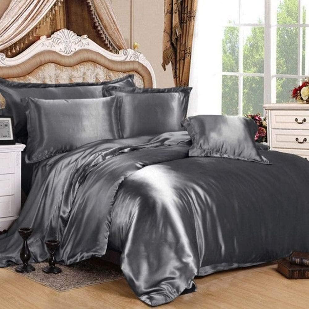 Mulberry Silk Satin Comforter with 2 Pillow Covers