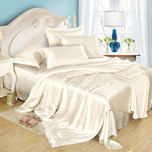 Mulberry Silk Satin Comforter with 2 Pillow Covers