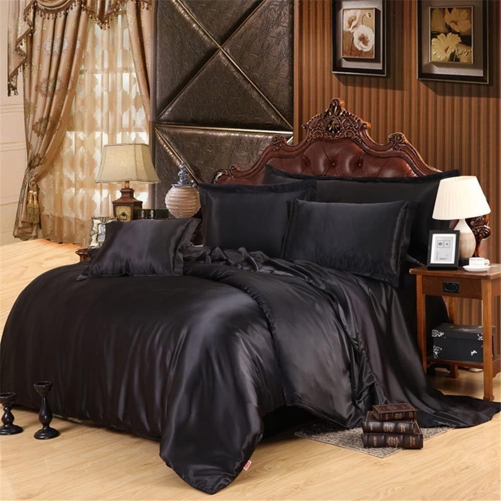 Mulberry Silk Satin Comforter with 2 Pillow Covers
