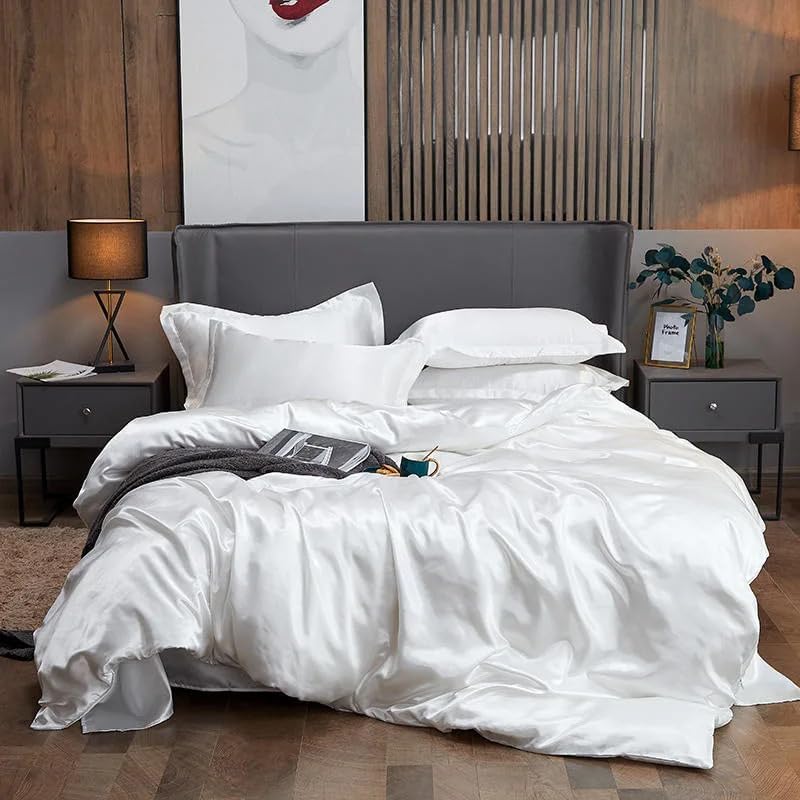 Mulberry Silk Satin Comforter with 2 Pillow Covers